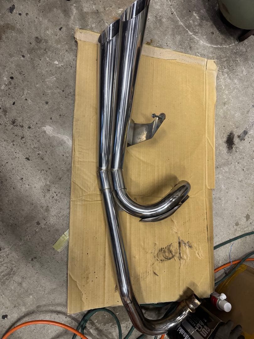 HONDA マグナ250 MC292本出し メガホン スラッシュカットマフラー