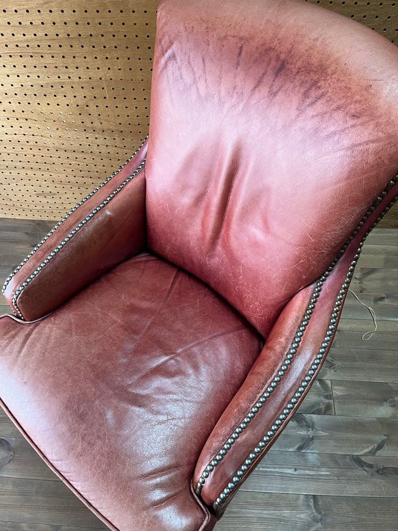 ビンテージ　本革ソファチェア