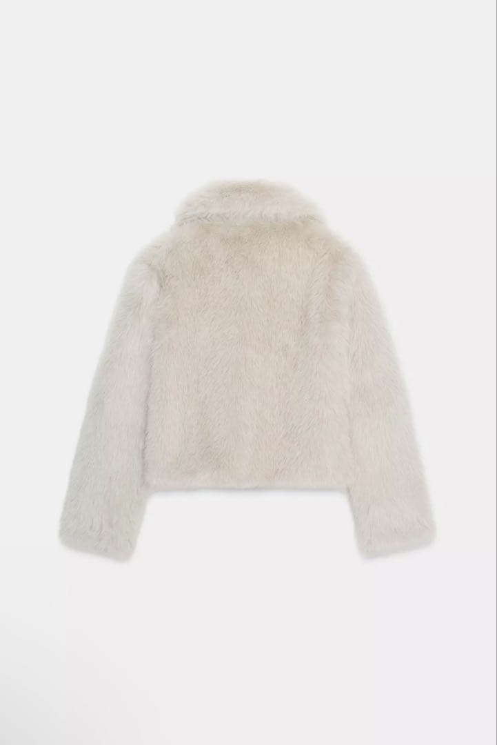 XS ジッパー付きショートフェイクファーコートZARA