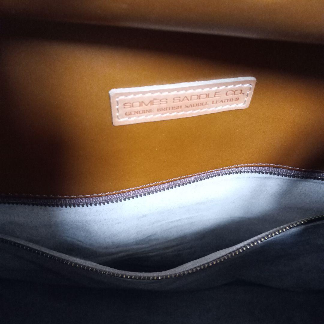 SOMÈS SADDLE ブラウンレザー ビジネスバッグ