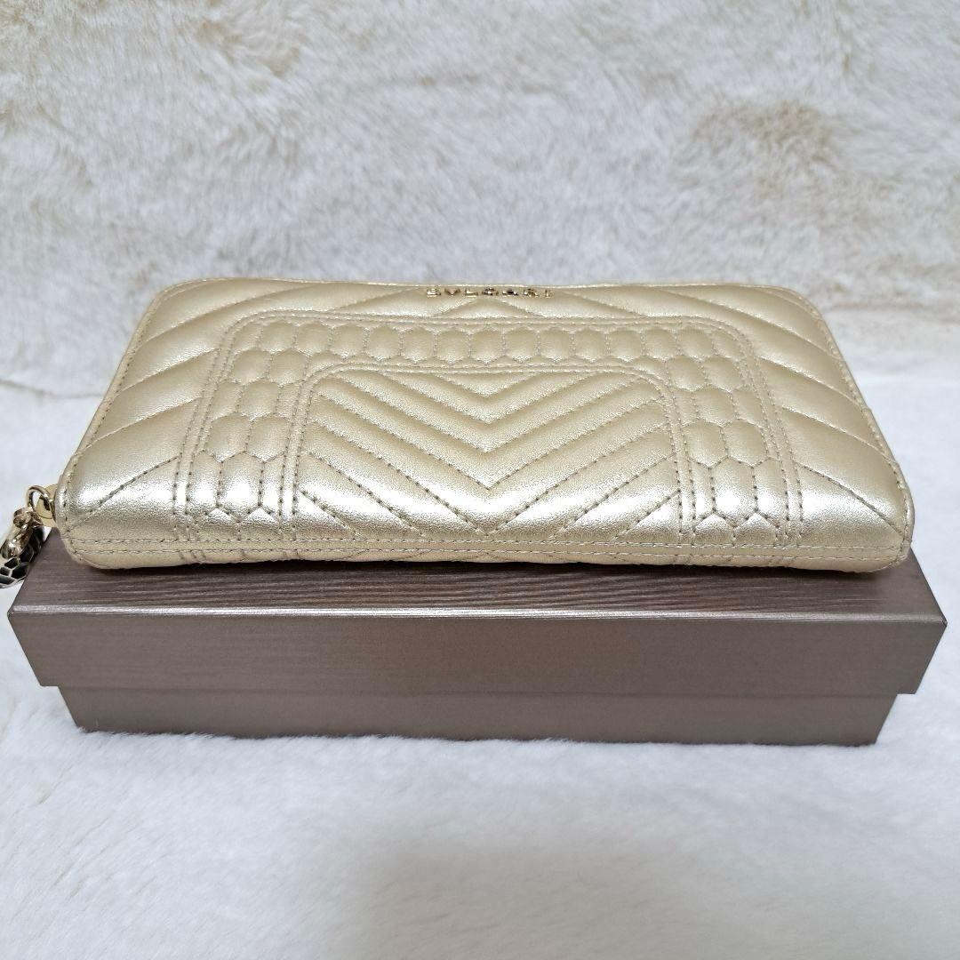 ✨ほぼ未使用✨ブルガリ　長財布　ラウンドファスナー セルペンティ　キルティング