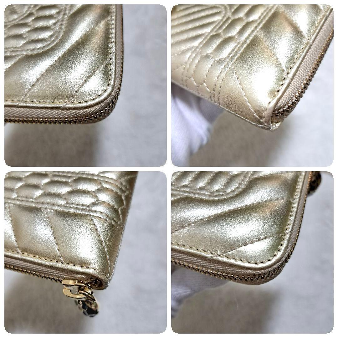 ✨ほぼ未使用✨ブルガリ　長財布　ラウンドファスナー セルペンティ　キルティング