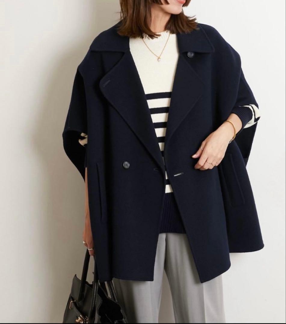 【美品】ウールナイロンリバーベスト★ジャーナルスタンダードレリューム★ネイビー