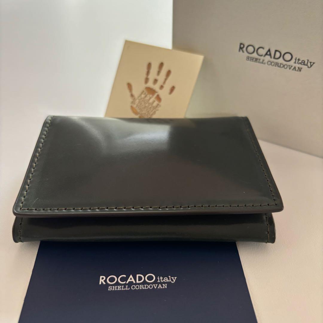 【新品】ROCADO シェルコードバン 名刺入れ 　最高級 イタリア馬革