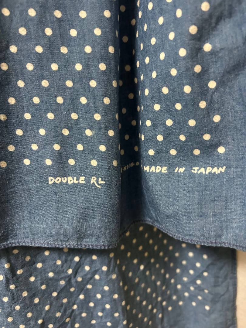 RRLドット柄 ストール 日本製