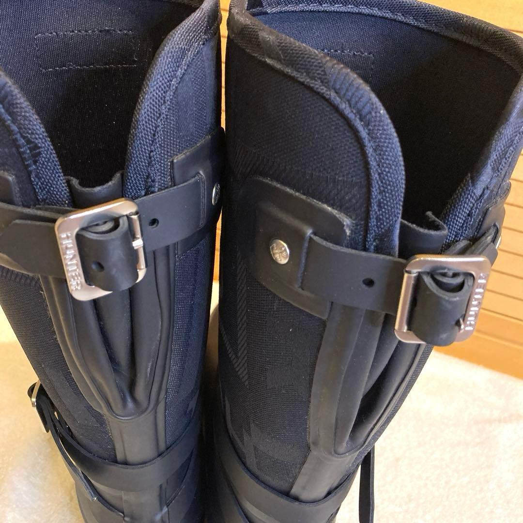 美品　HUNTER ハンター レインブーツ　リファインドジャガードトールブーツ