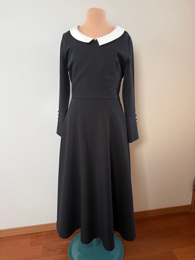 JENNE 付け襟モダンロングワンピース