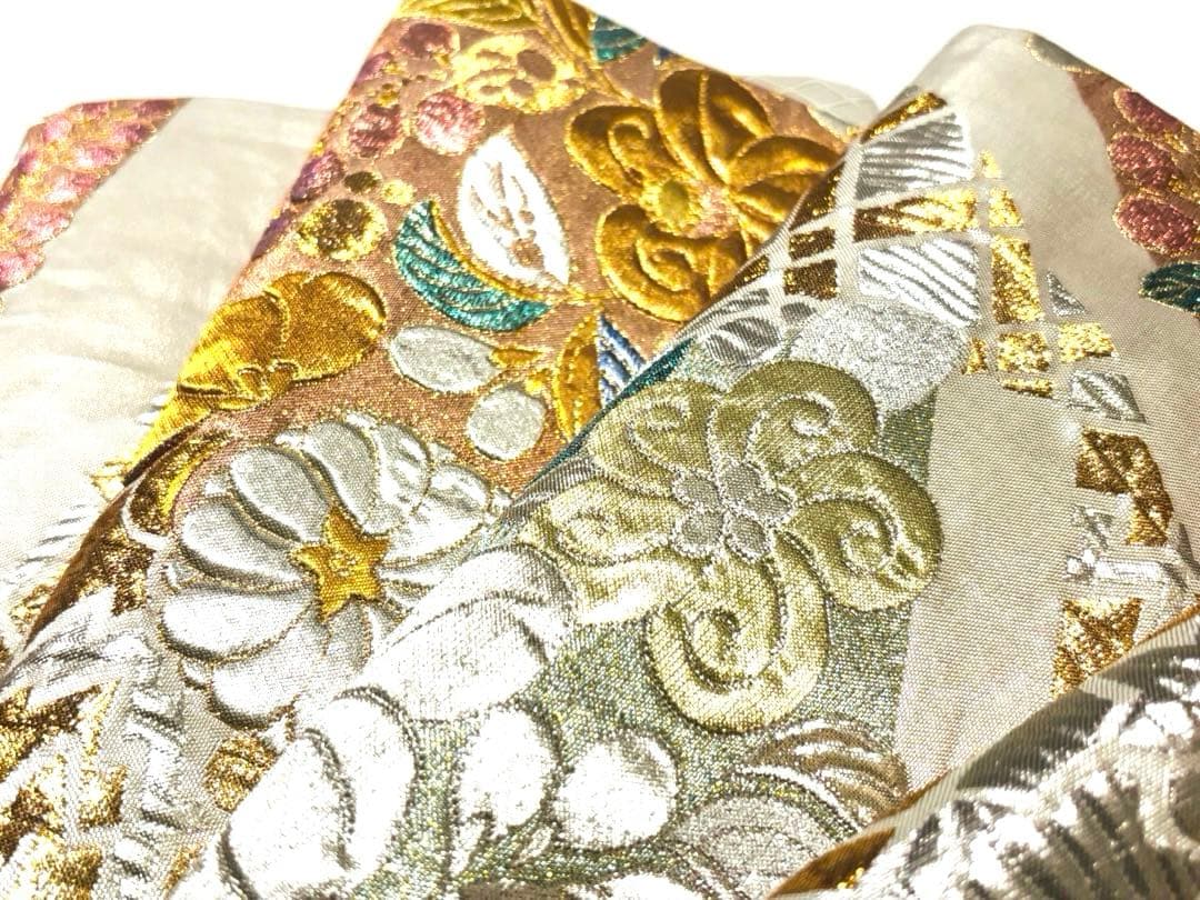 専用♡ 豪華♡金銀 辻が花 膨れ織　振袖用　正絹　袋帯