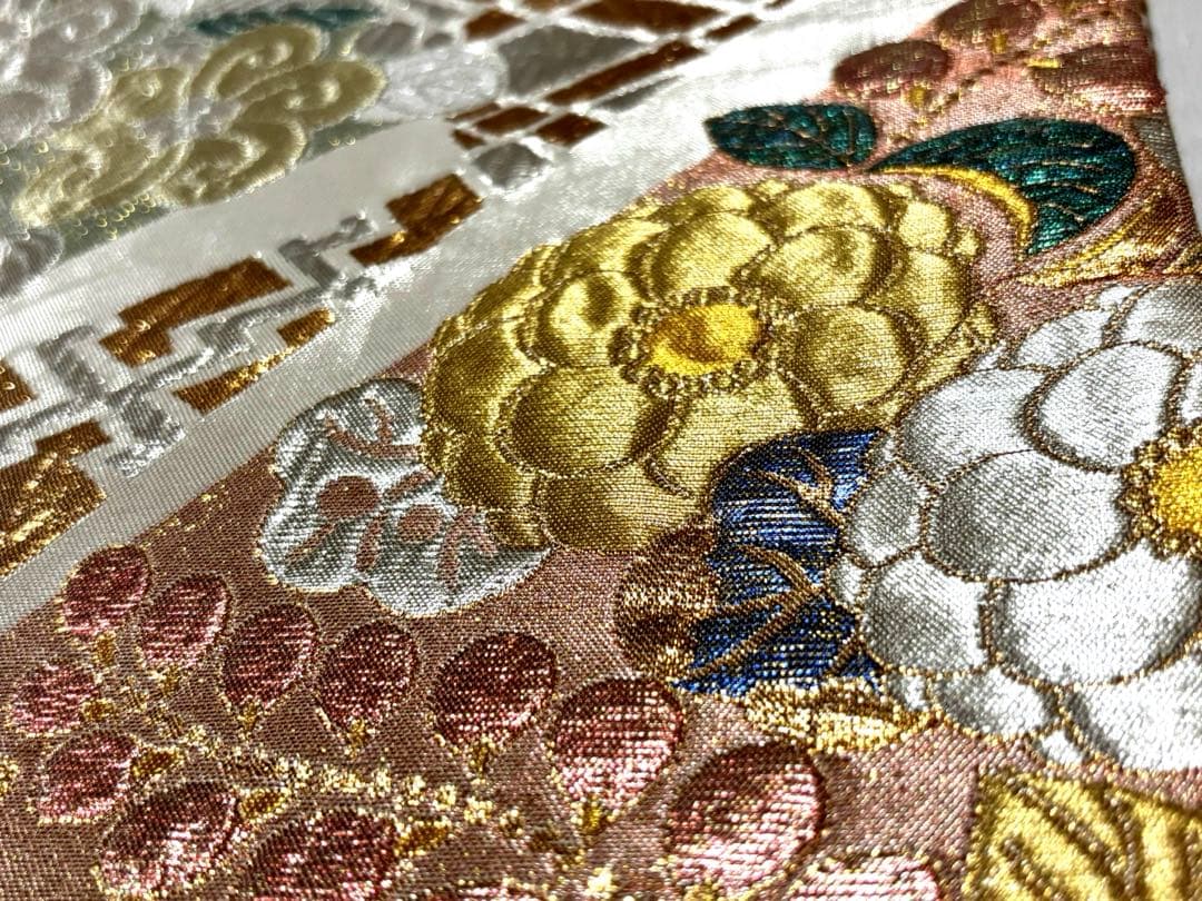 専用♡ 豪華♡金銀 辻が花 膨れ織　振袖用　正絹　袋帯
