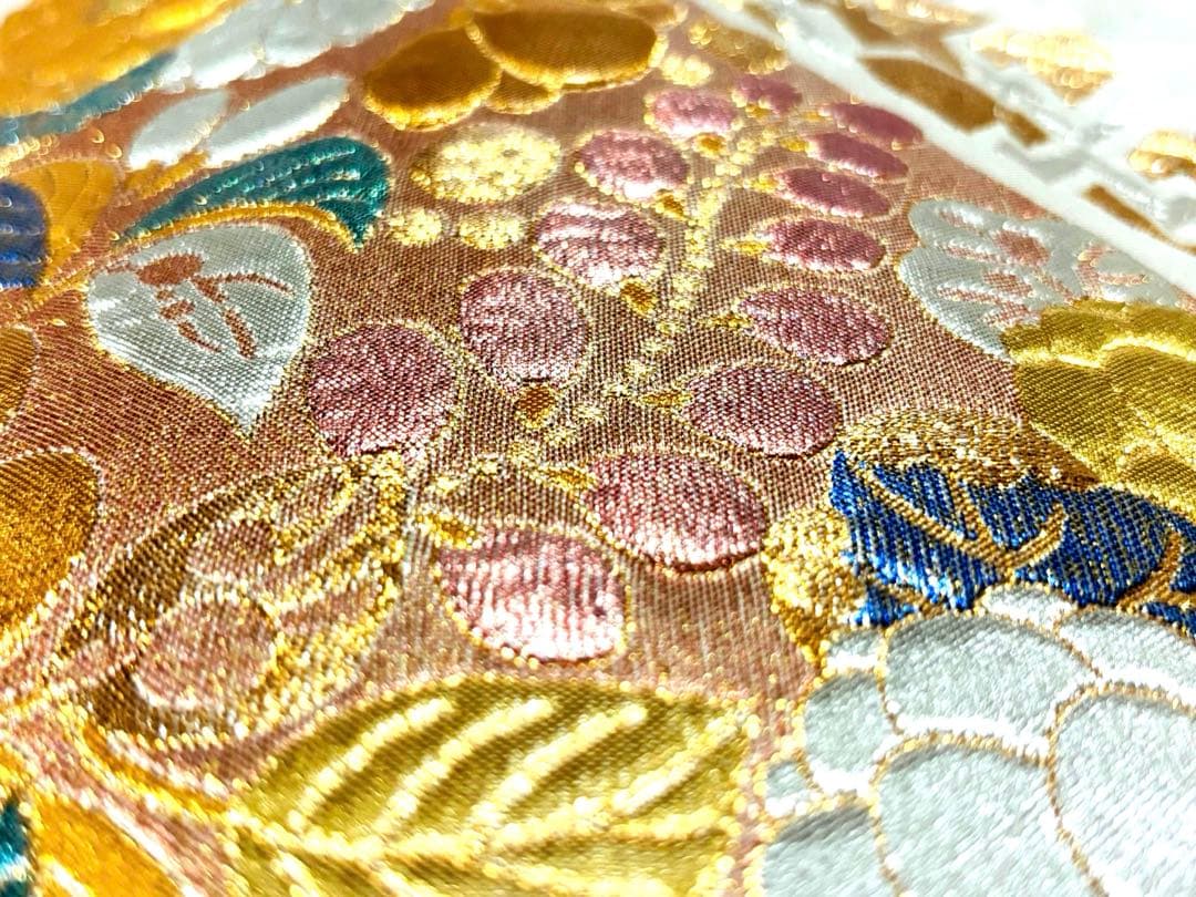 専用♡ 豪華♡金銀 辻が花 膨れ織　振袖用　正絹　袋帯