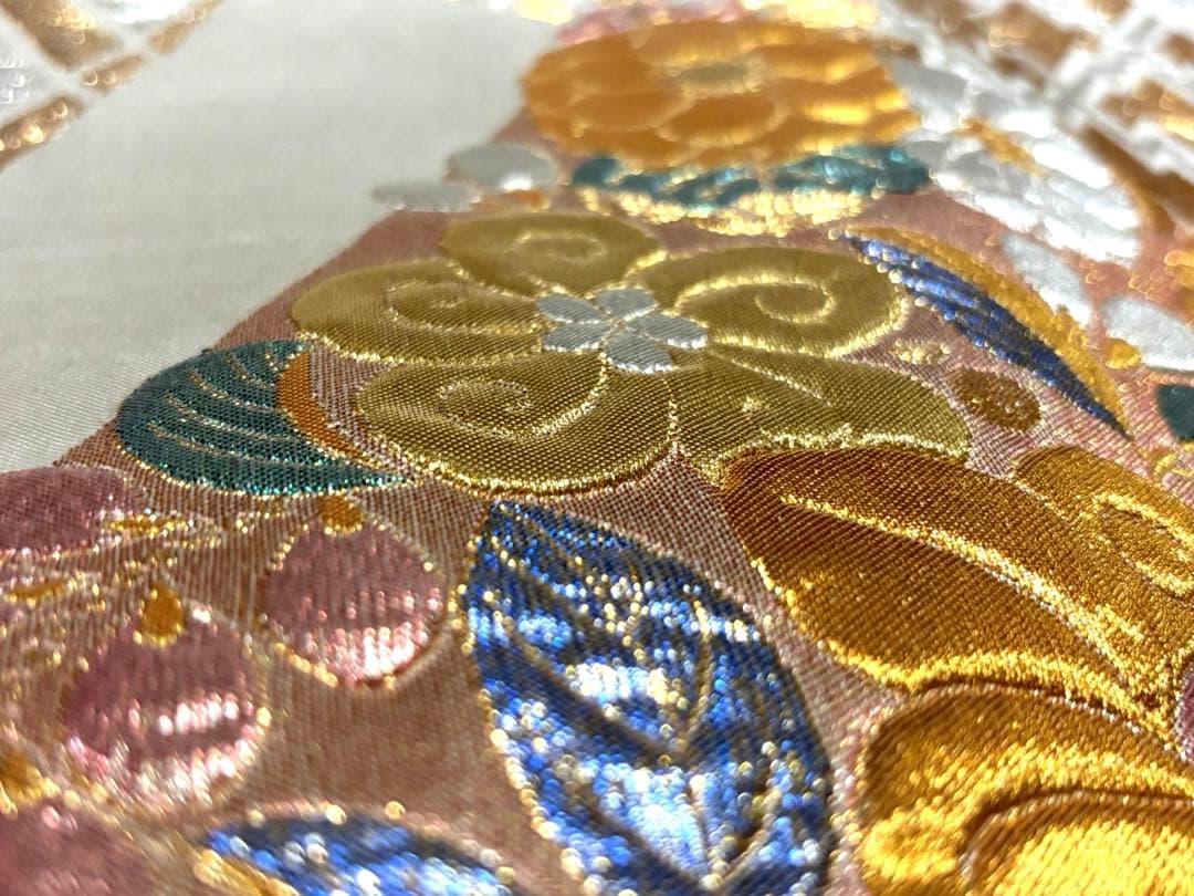 専用♡ 豪華♡金銀 辻が花 膨れ織　振袖用　正絹　袋帯