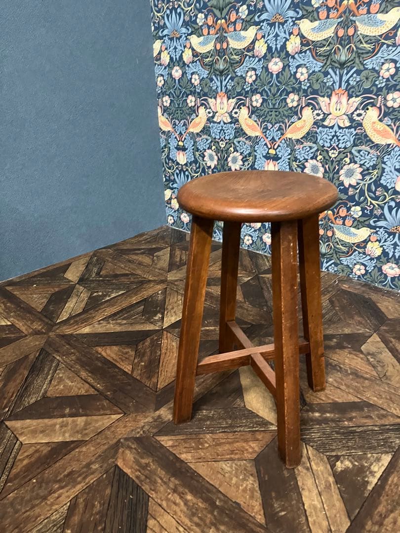 木製 スツール 昭和レトロ 当時物 インテリア 椅子 丸椅子