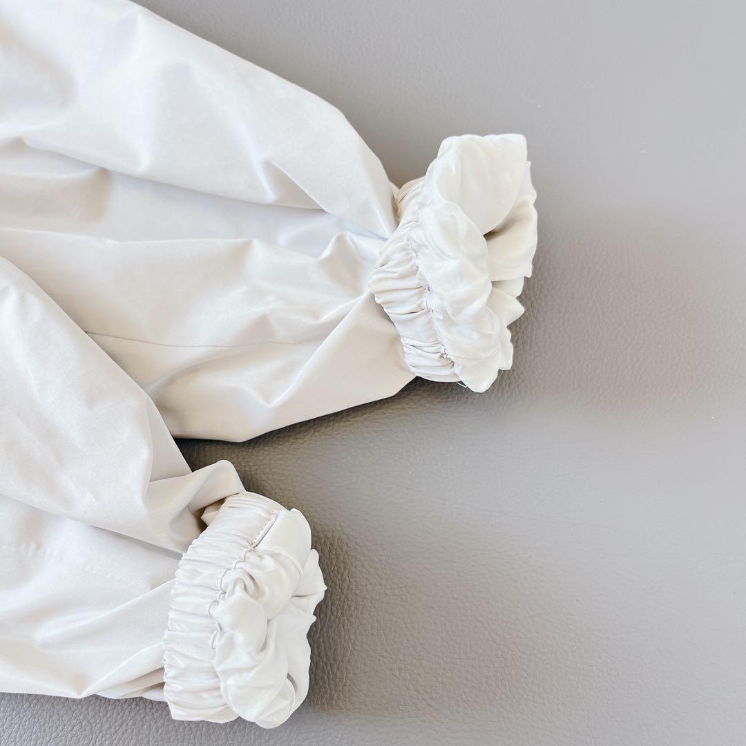 現行✨ANAYI 撥水タフタペプラムプリーツブルゾン　フード　36