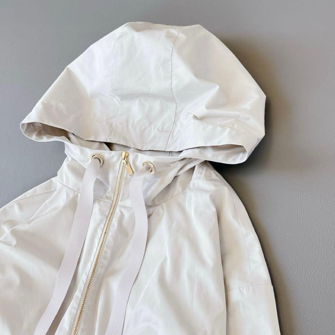現行✨ANAYI 撥水タフタペプラムプリーツブルゾン　フード　36
