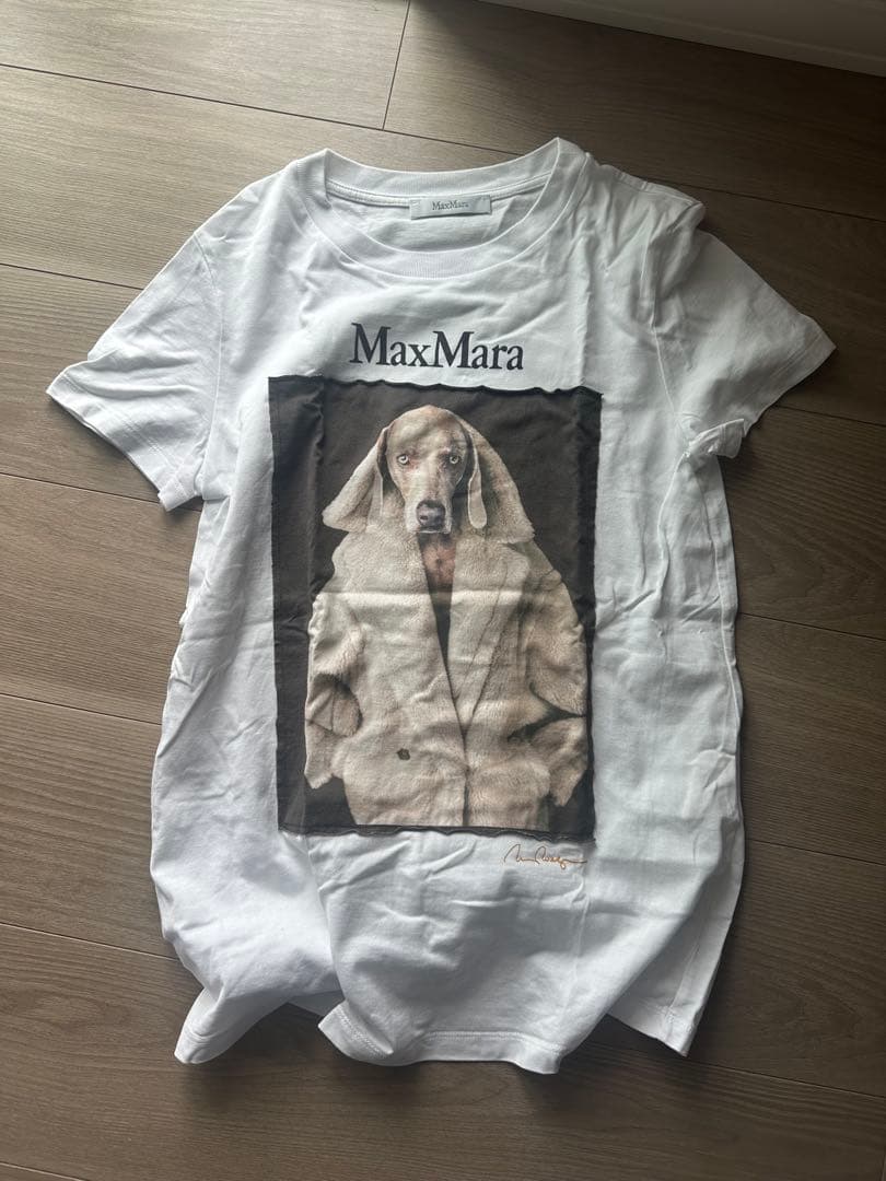 【美品】MaxMara ドッグプリント Tシャツ　xs
