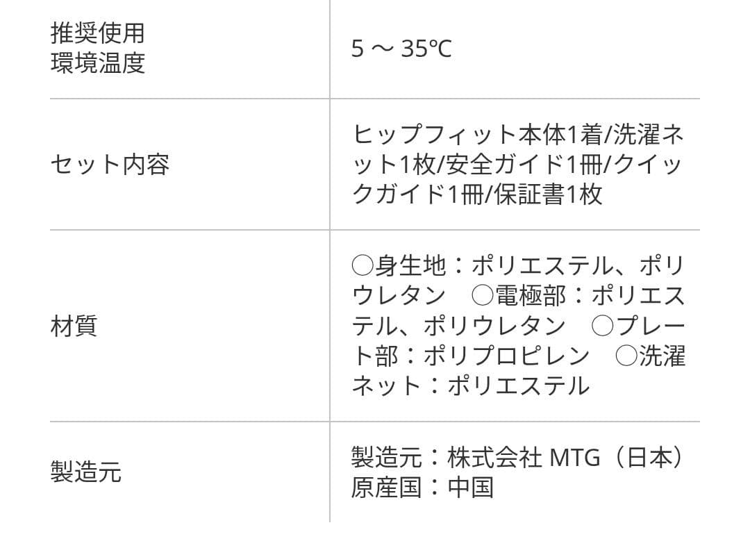 シックスパッド　ヒップフィット　グレー　M