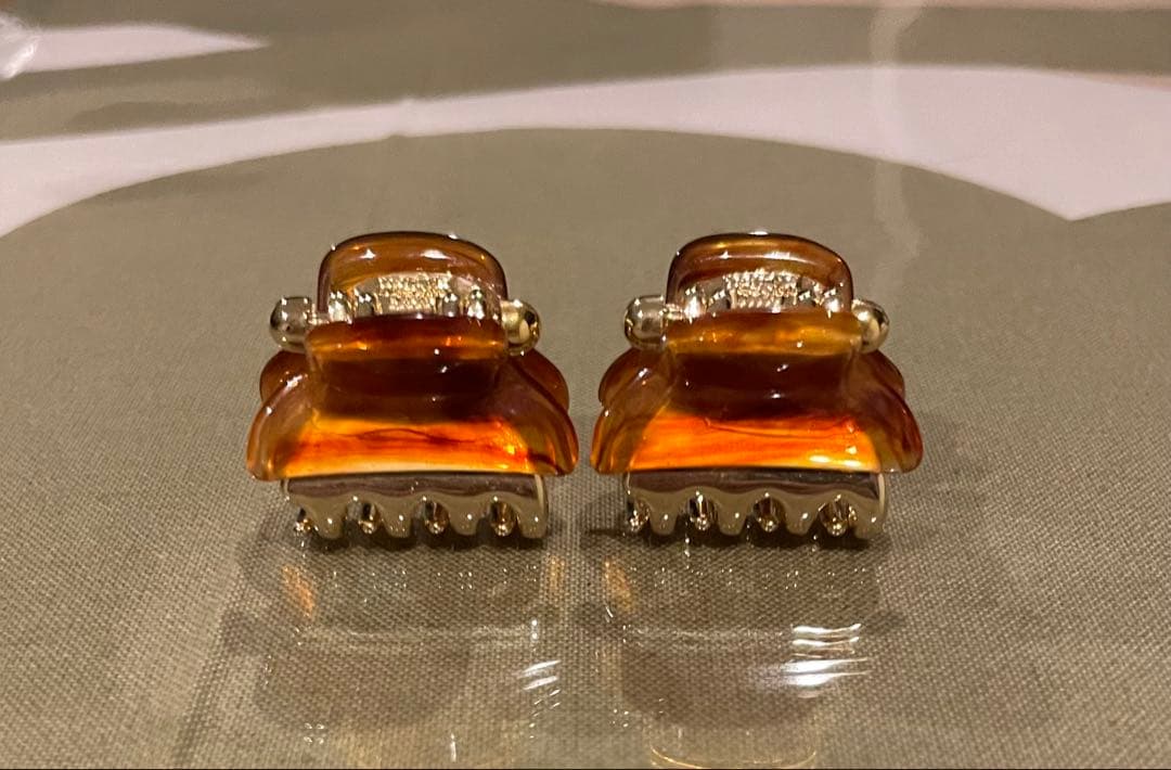 ACCA アッカ　バービークリップ　ミニ クリップ　2個セット　ブラウン