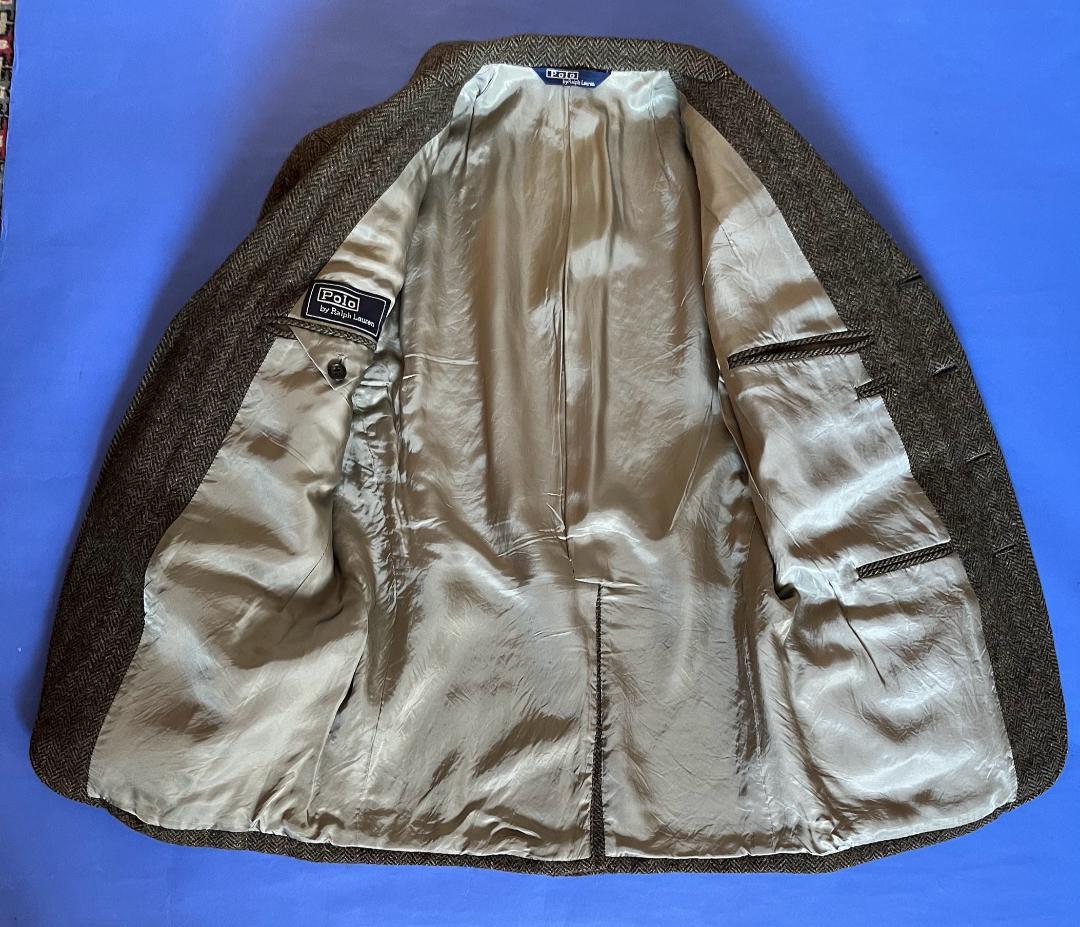 ✴️お正月限定特価✴️ラルフローレン・フックベント・ツイードJTへリンボーン柄M