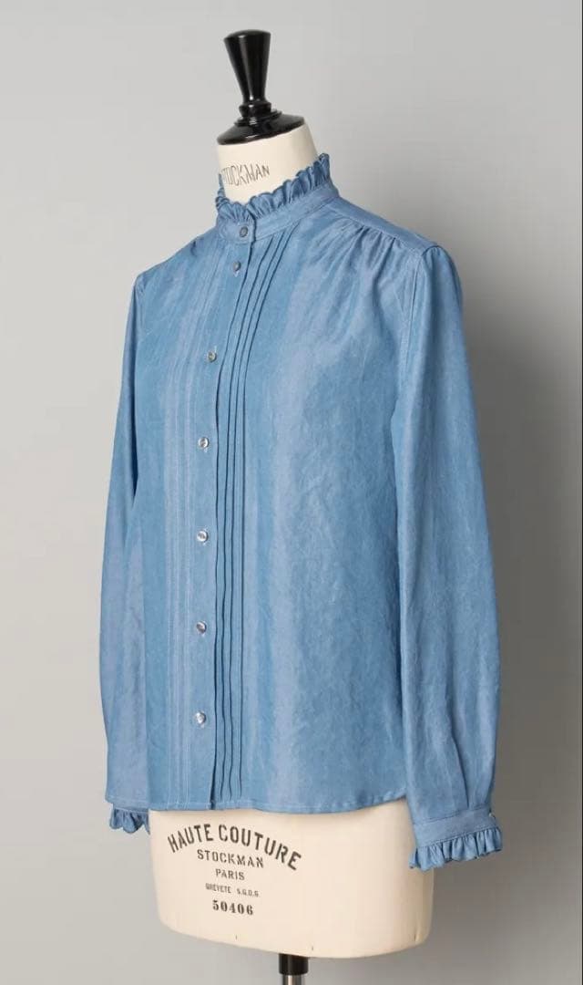 【SINME】スカラエンブロイダリー／デニム シャツ／タグ付