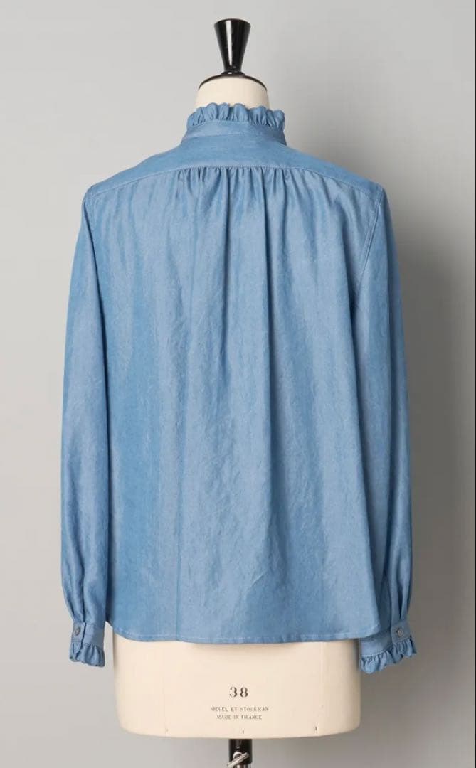 【SINME】スカラエンブロイダリー／デニム シャツ／タグ付