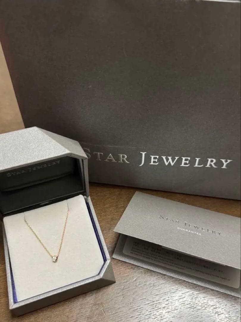STAR JEWELRY moon setting ダイヤモンドネックレスK18