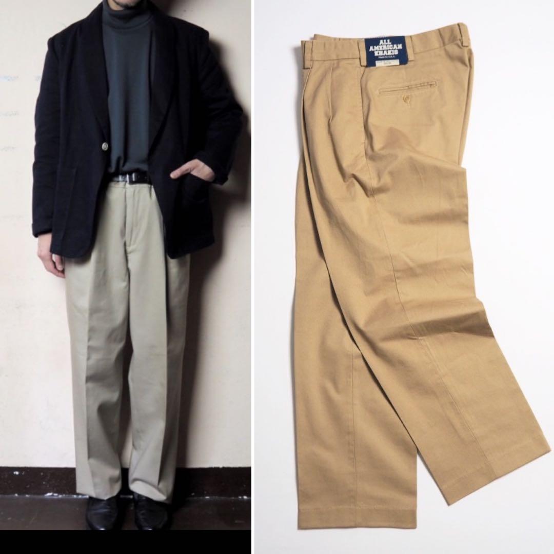新品 ALL AMERICAN KHAKIS ツープリーツ チノパン 32