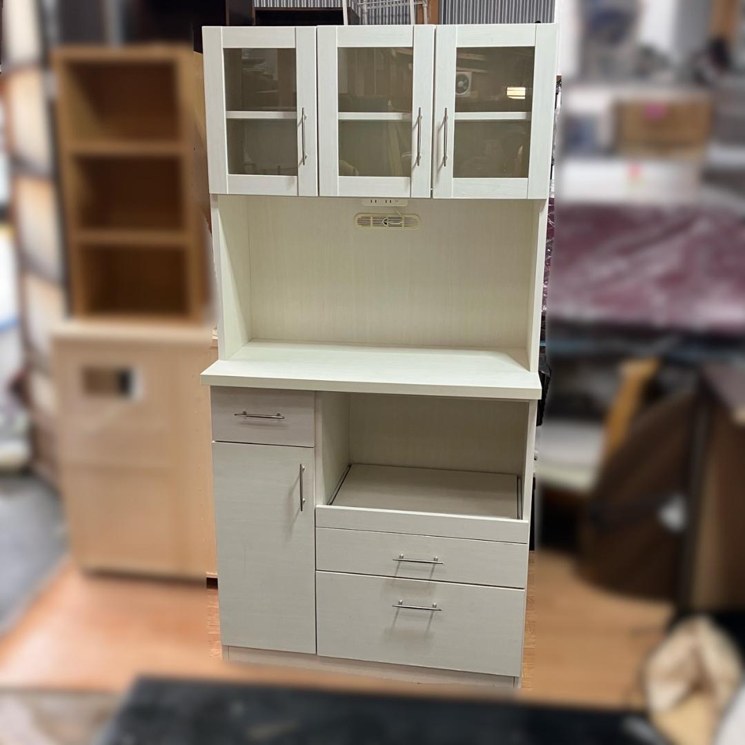 【福岡市 市内近郊限定】コンパクト カップボード 食器棚 キッチン収納 配送無料