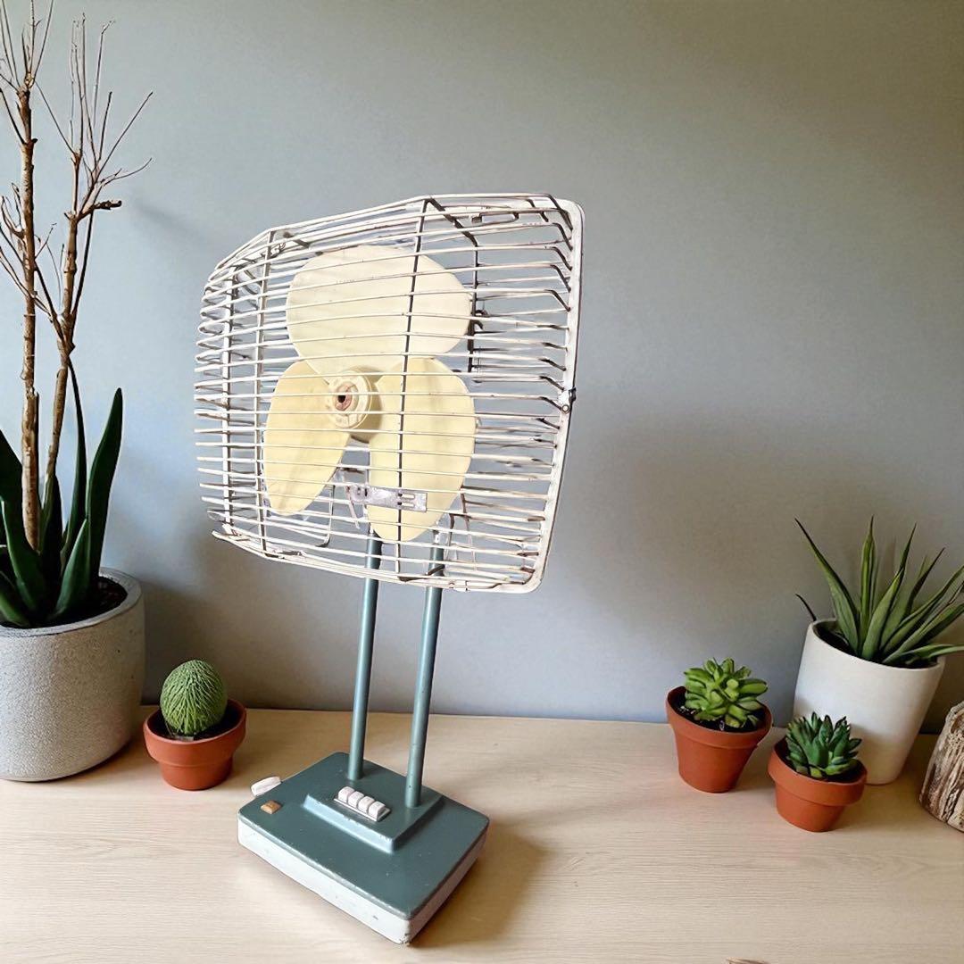希少❗️レトロ扇風機　三菱RM-10A 四角