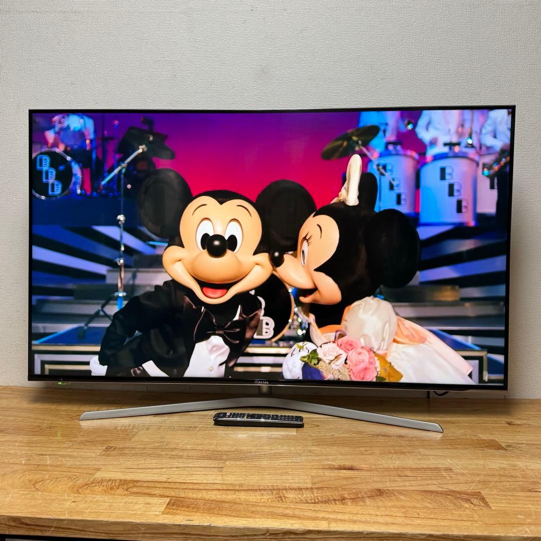 ハイセンス 55V型 4Kチューナー搭載 液晶テレビ 55U7E 動画アプリ○