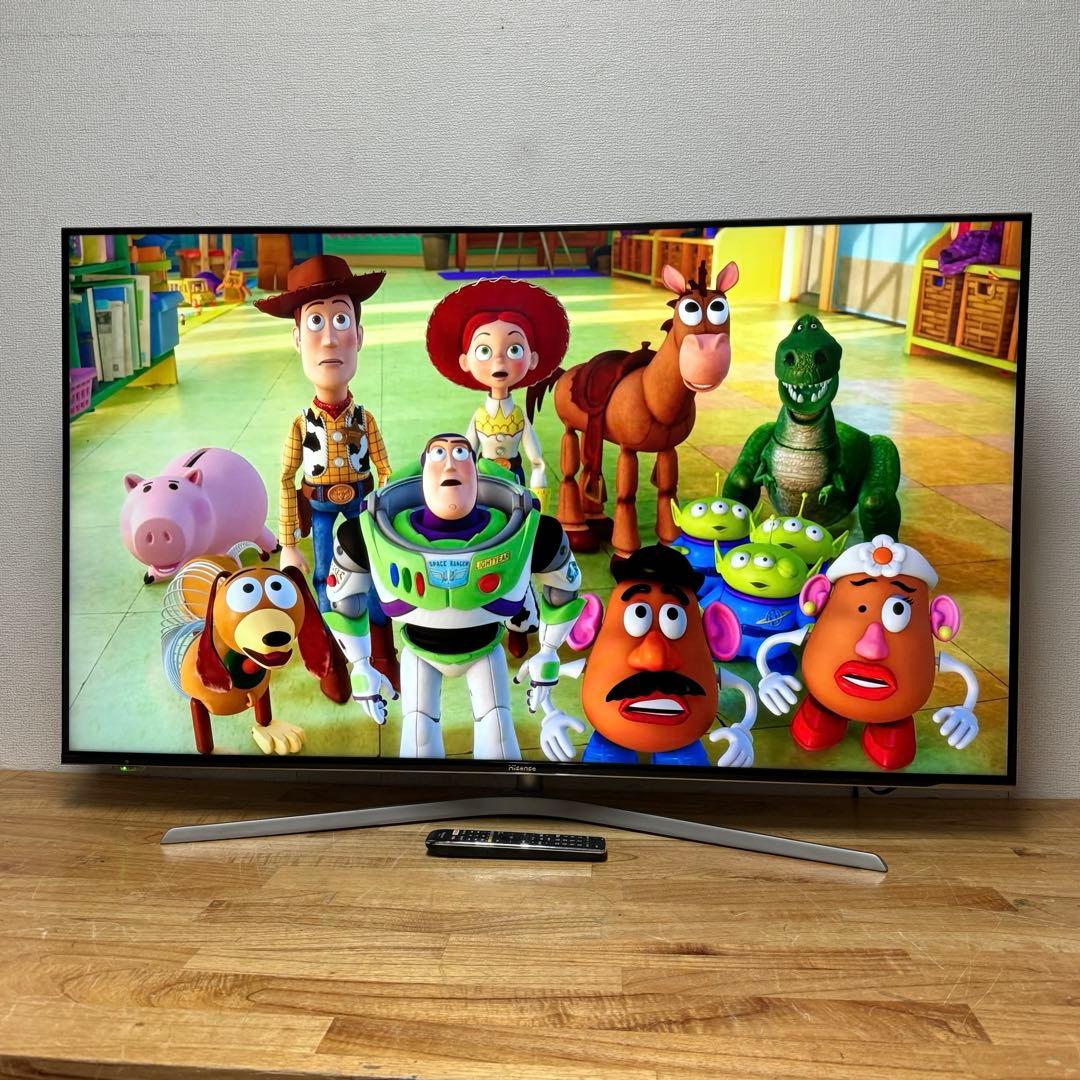 ハイセンス 55V型 4Kチューナー搭載 液晶テレビ 55U7E 動画アプリ○