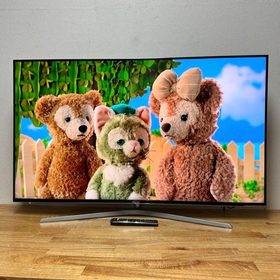 ハイセンス 55V型 4Kチューナー搭載 液晶テレビ 55U7E 動画アプリ○