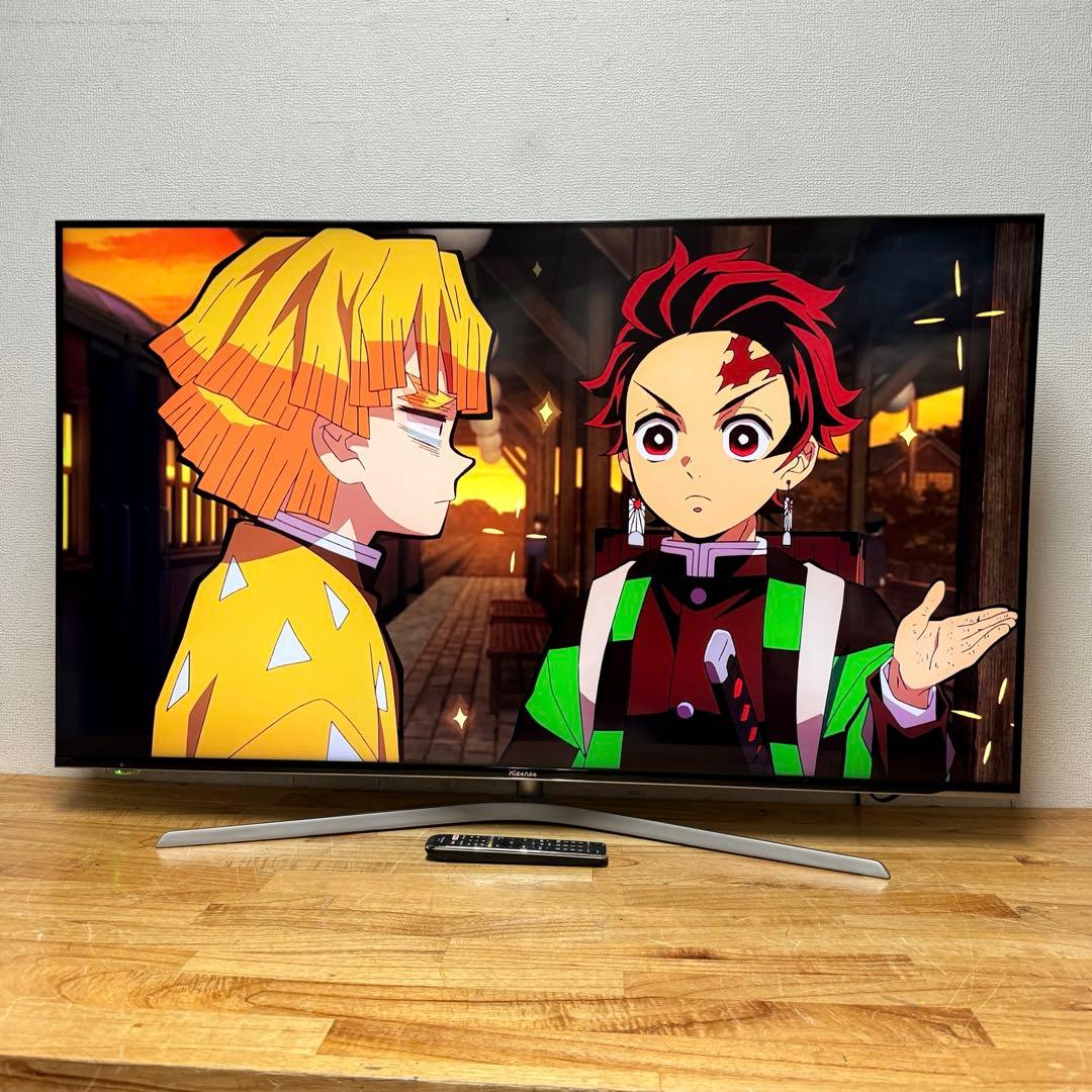ハイセンス 55V型 4Kチューナー搭載 液晶テレビ 55U7E 動画アプリ○