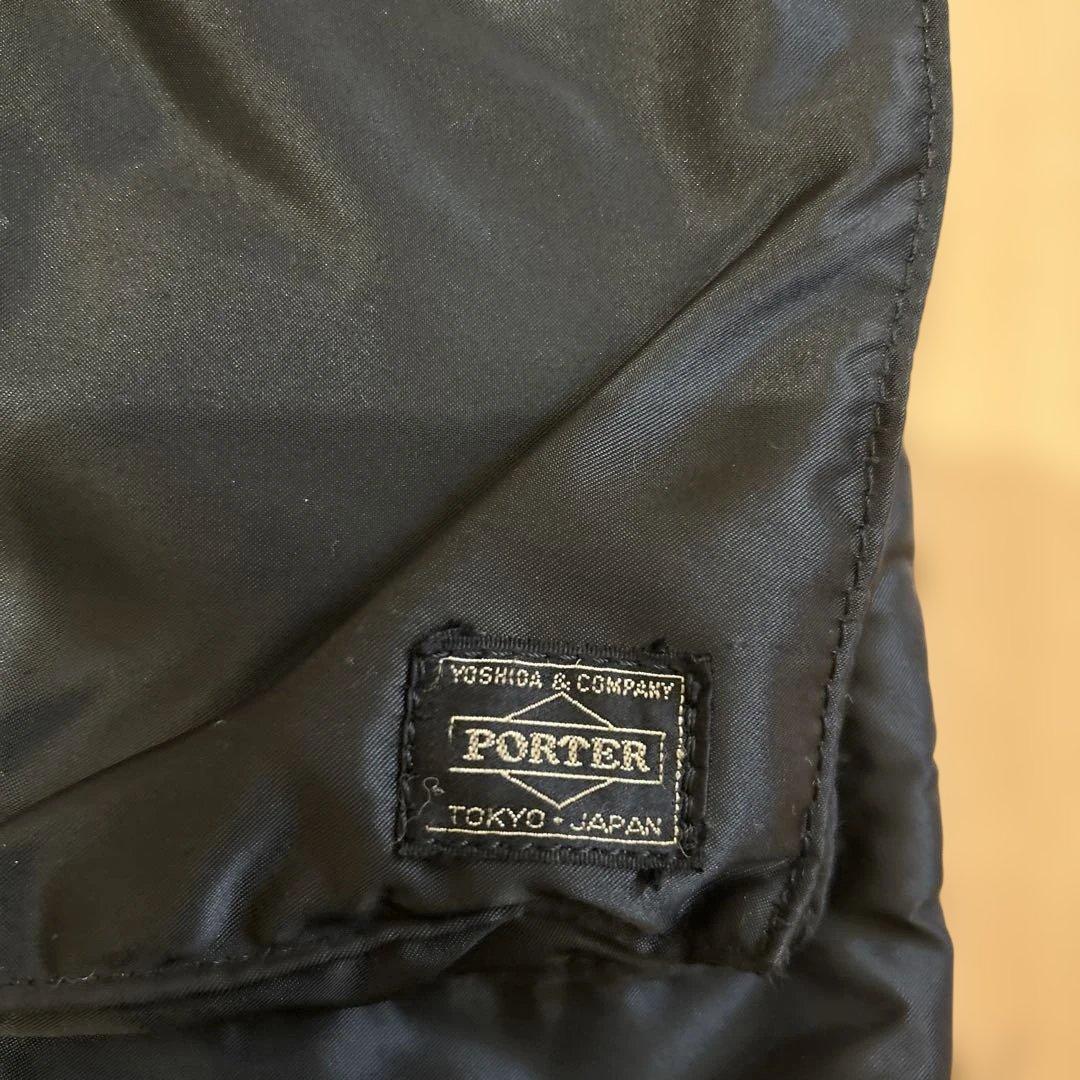 PORTER ブラック　ナイロンショルダーバッグ