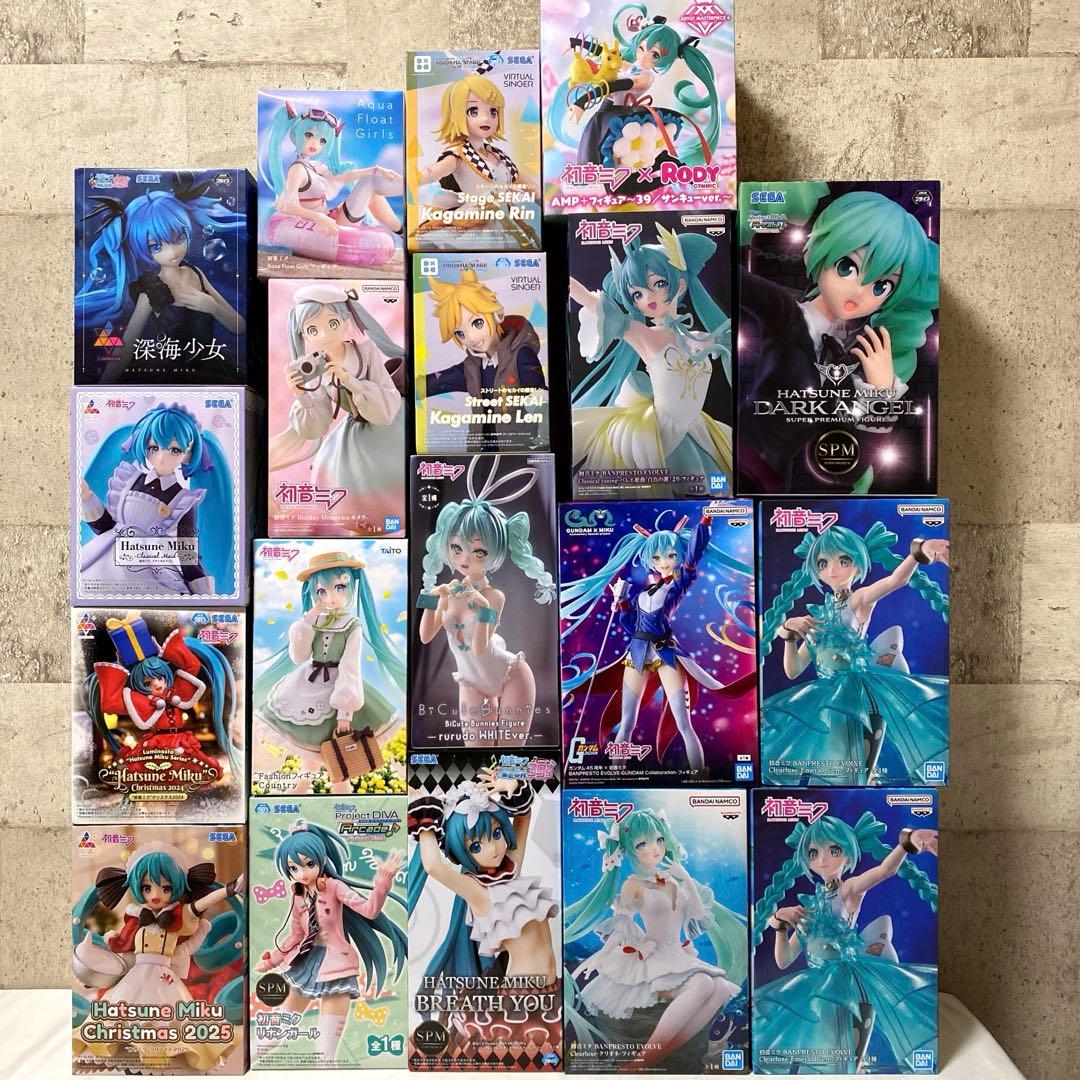 初音ミク プライズフィギュア まとめ売り19個セット 鏡音リン 鏡音レン