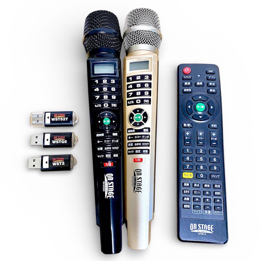 【マイク2本】オンステージ パーソナルカラオケ PK-WT01 別売曲チップ付き