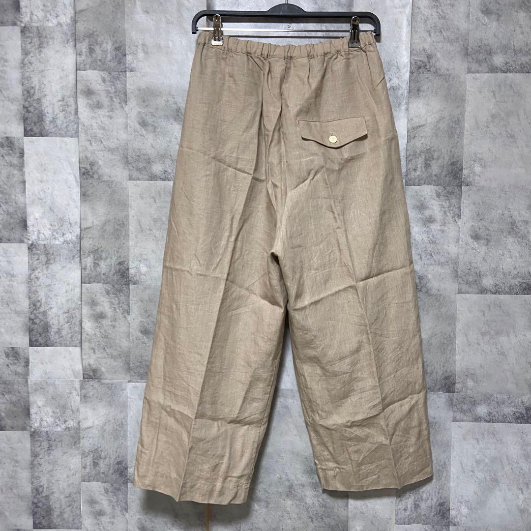 【STAMP AND DIARY】60ハイカウントプレミアムリネンワイドパンツ