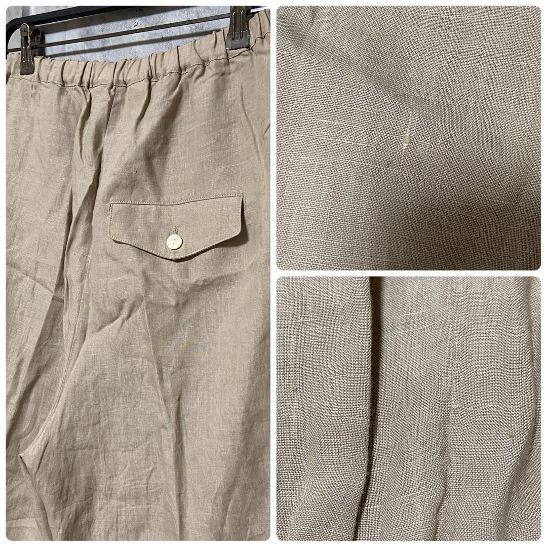 【STAMP AND DIARY】60ハイカウントプレミアムリネンワイドパンツ