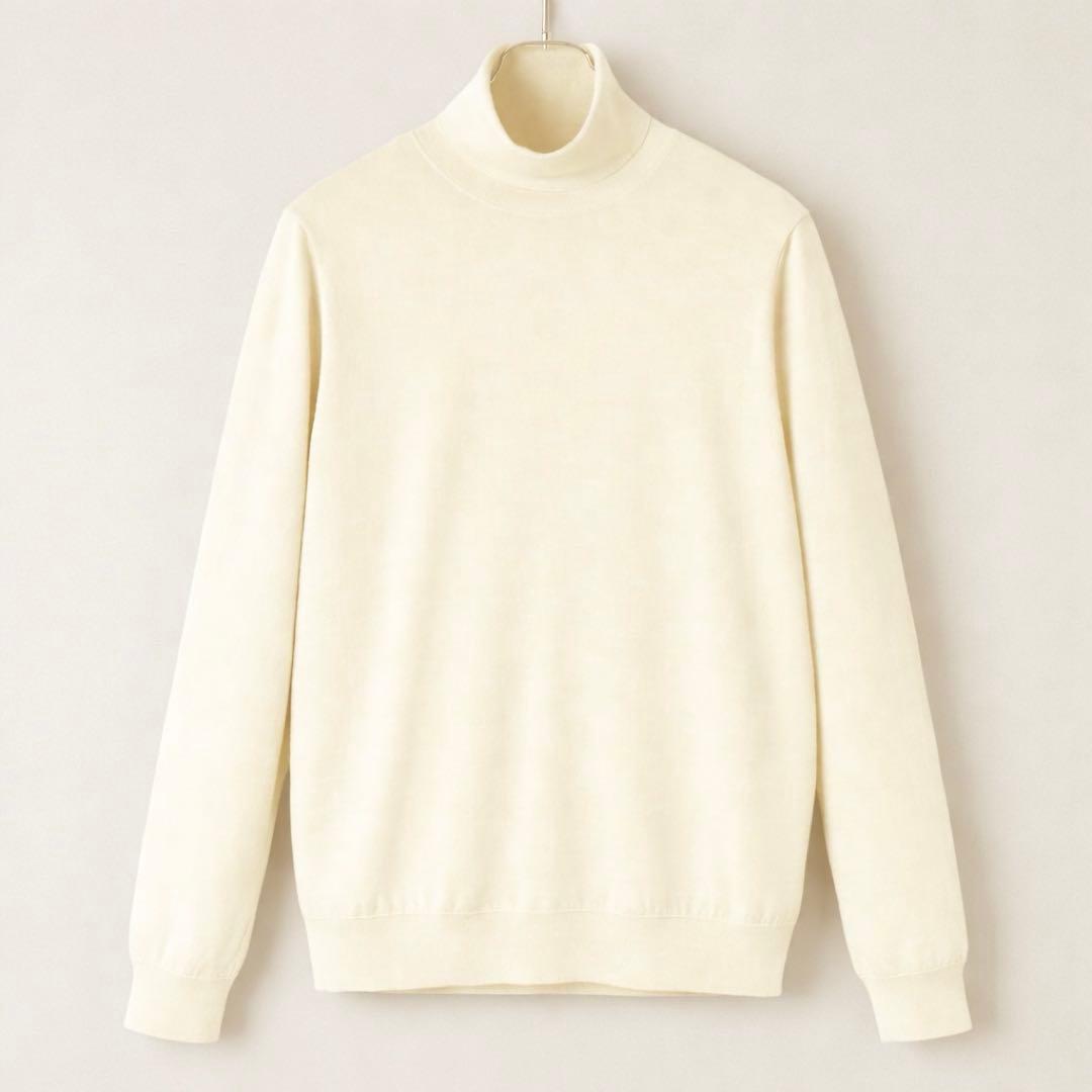 定価1.9万GIM メンズ タートルネックニット LL スーパー140s 日本製