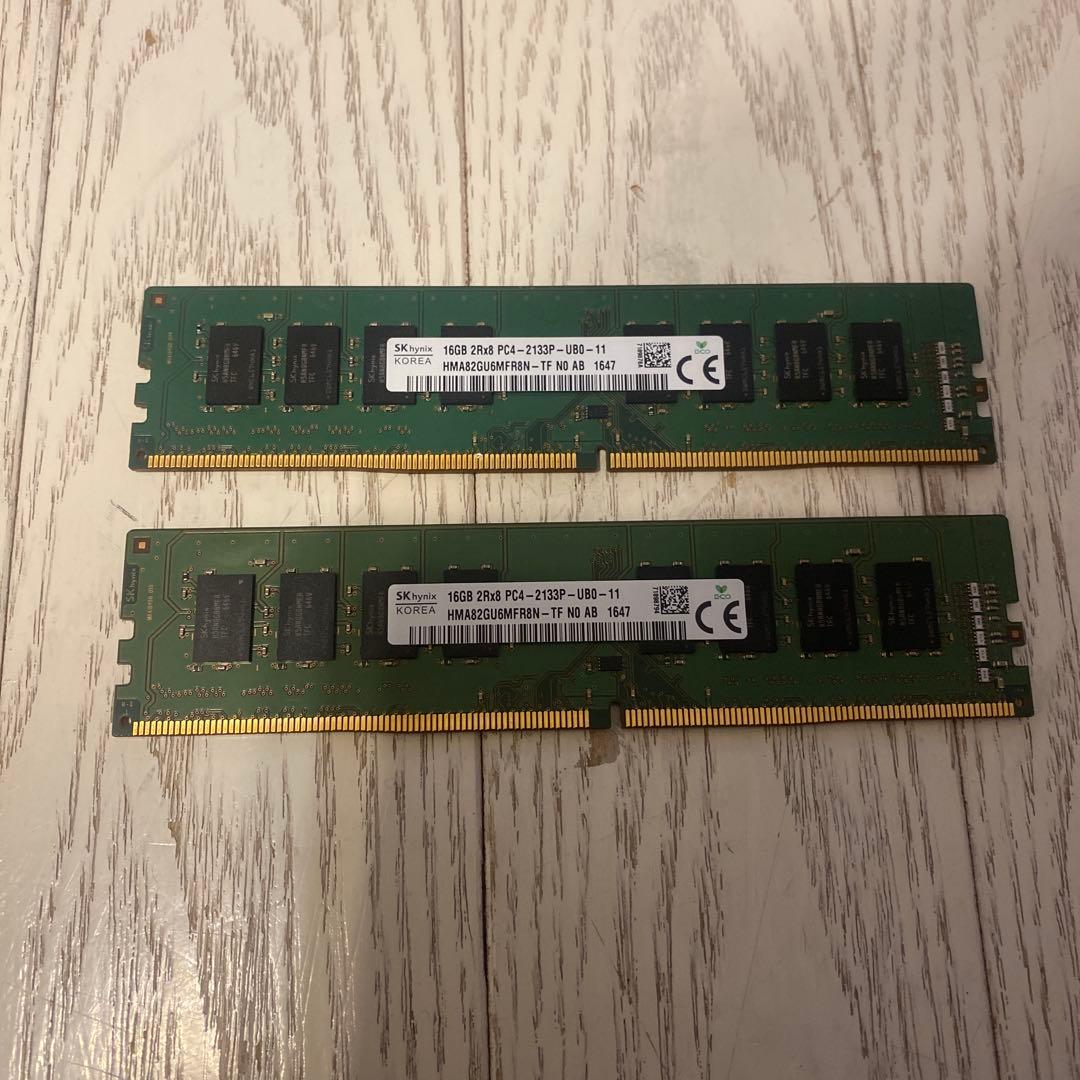 SK hynix 16GB DDR4 2133MHz メモリー 2枚