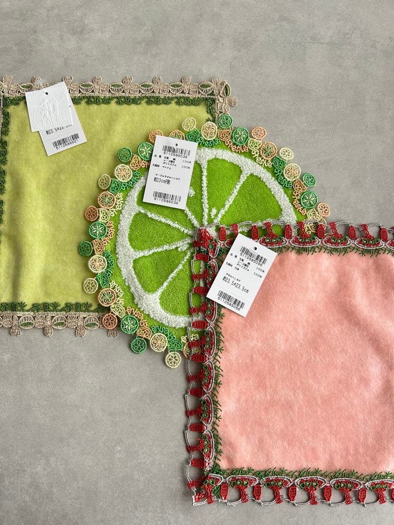 近沢レース　パプリカ.ナポリタン.TKG.茶道.柑橘系　5枚セット　新品