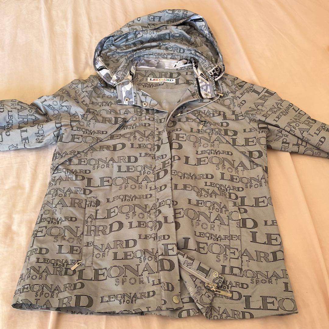 LEONARD ロゴプリント フード付きジャケット