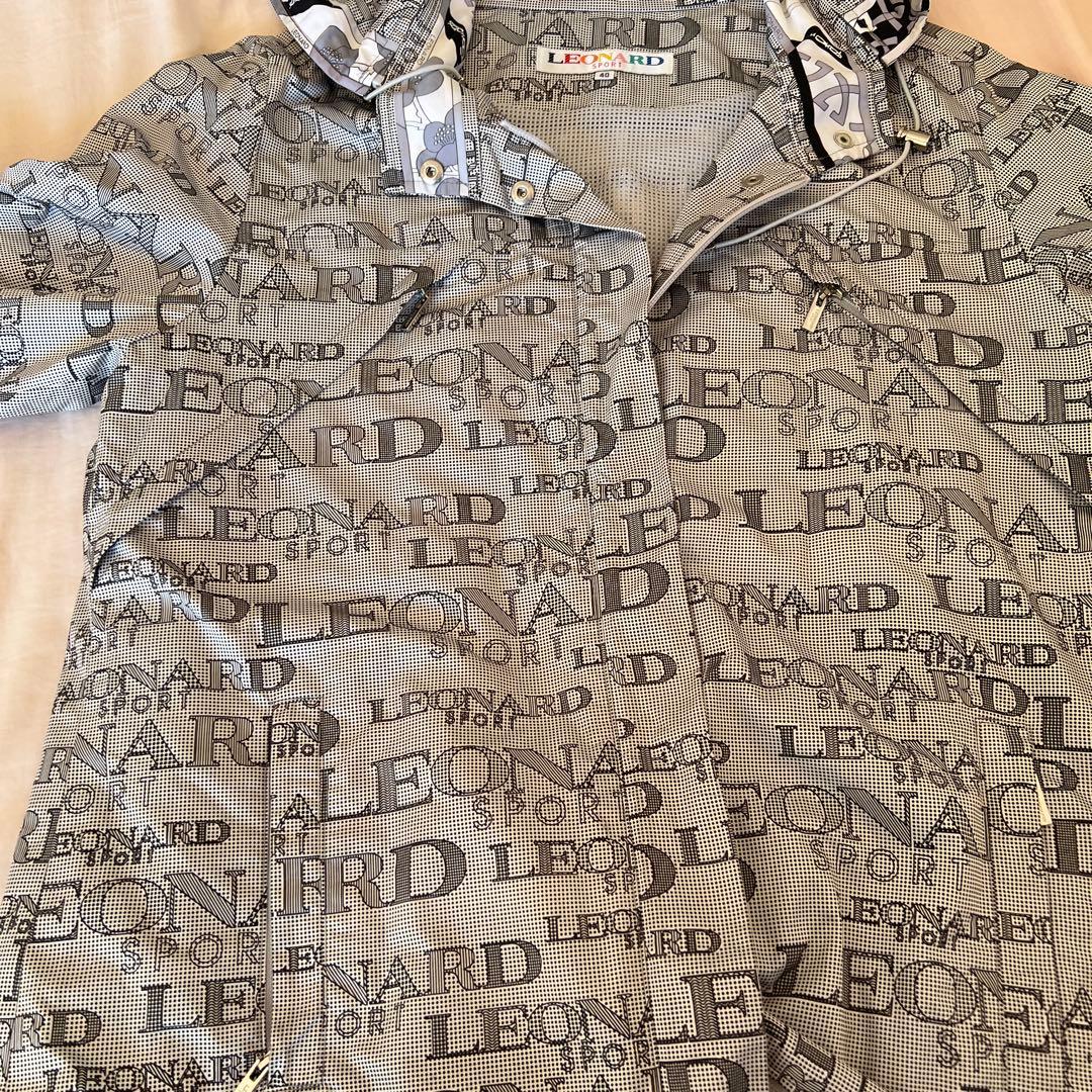 LEONARD ロゴプリント フード付きジャケット