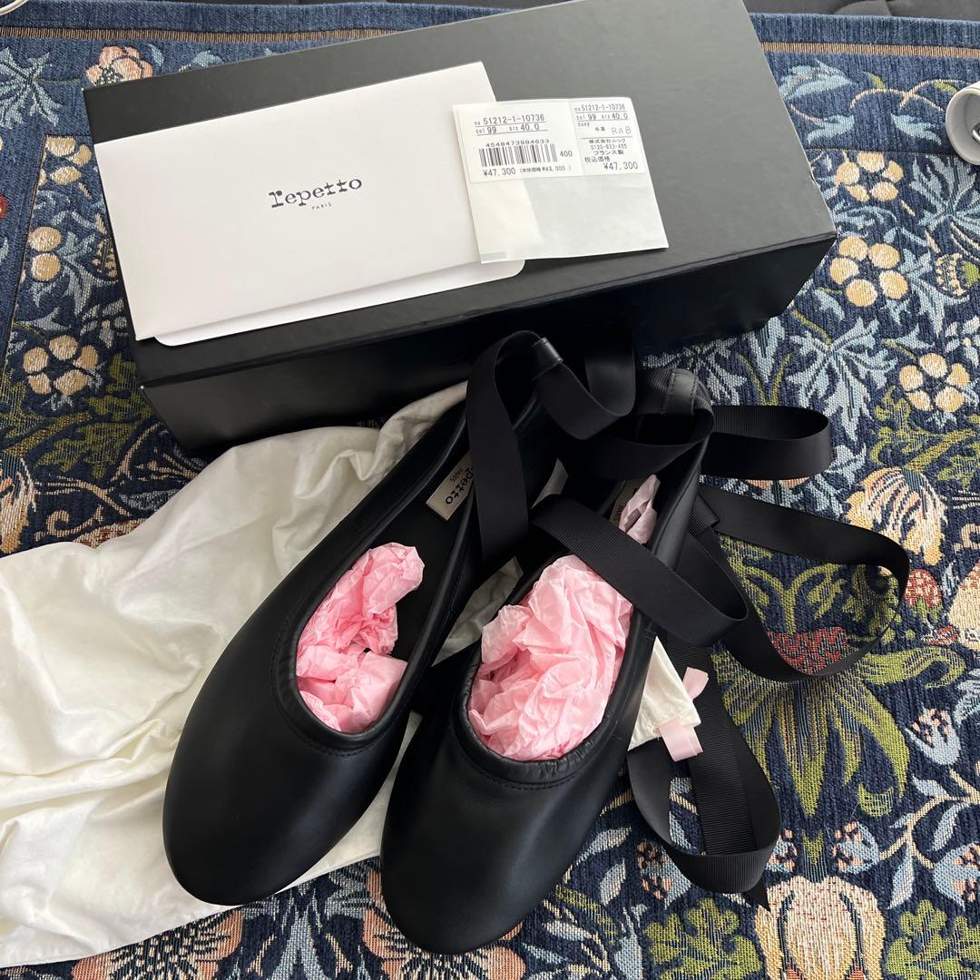 リリー様売約済み　タイムセール　レペット　バレリーナ　パンプス　40 ブラック