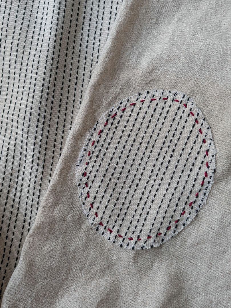 プルオーバー☆刺し子織り生地　ハンドメイド