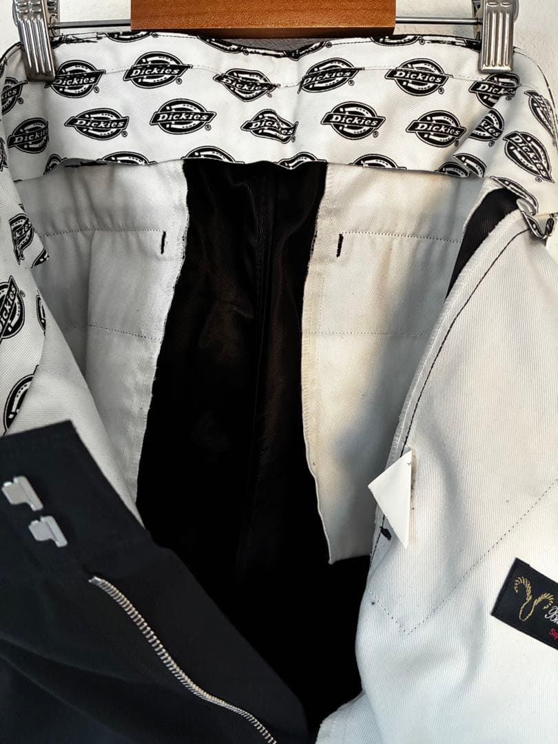 Dickies 875 H B&Y別注 ウール ワイド スラックス 黒　OVY