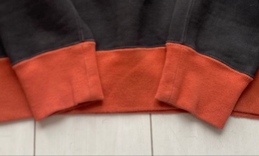 美品 deluxeware 両V フリーダムスリーブ ツートーン スウェット L