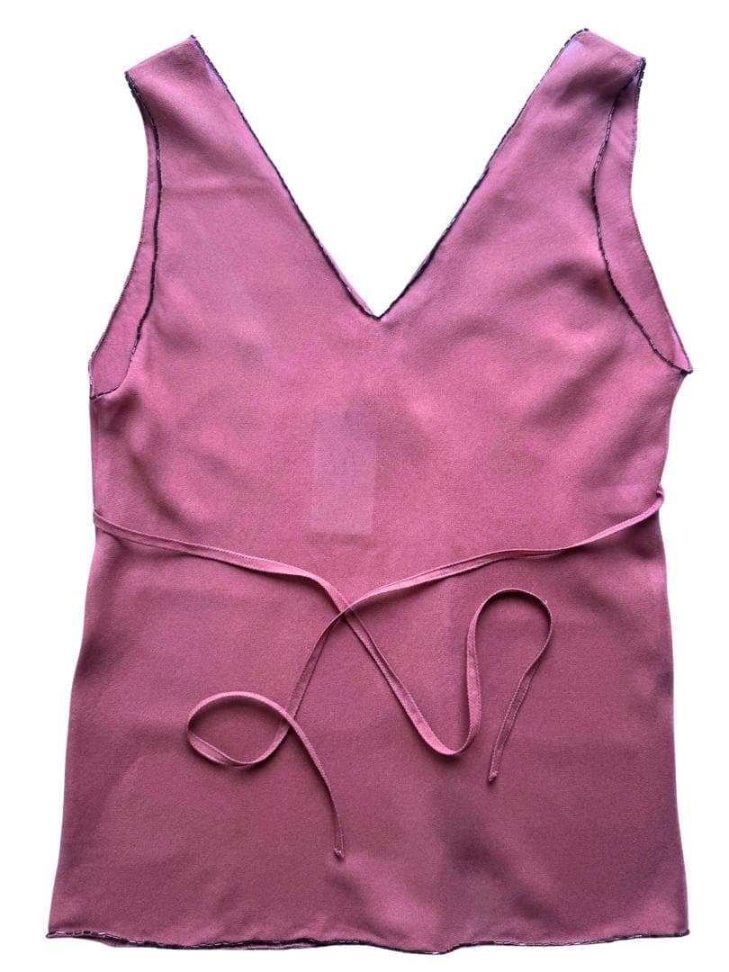 PRADA プラダ シルク ビーズネック ノースリーブ トップス サイズ40