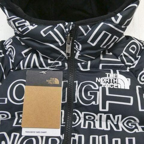 ザ ノースフェイス リバーシブル ノース ダウンジャケット 140cm 黒白