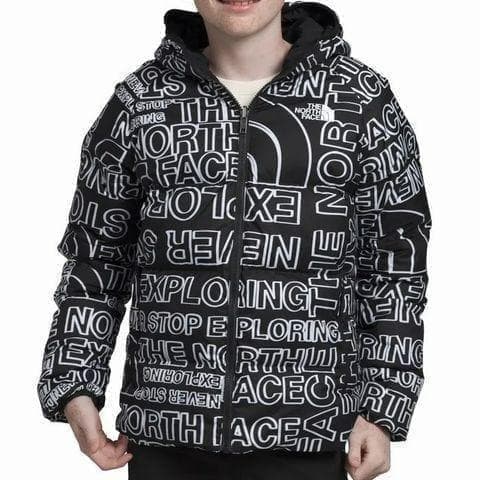 ザ ノースフェイス リバーシブル ノース ダウンジャケット 140cm 黒白