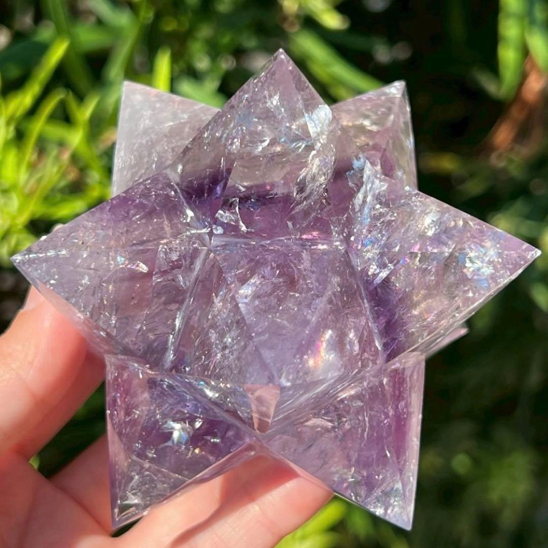 ✳️専用‼️☆価値ある逸品☆透明度と美々クラック☆究極形状☆アメジスト アステロイド